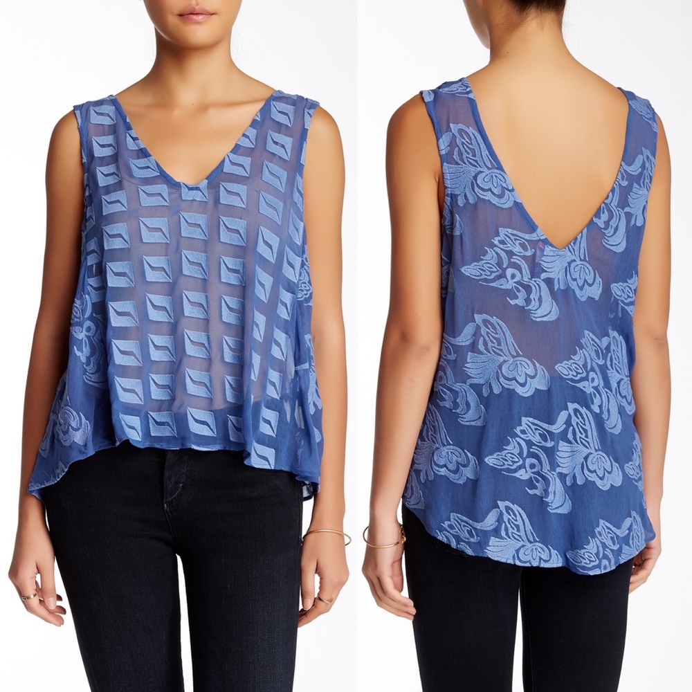 plenty by TRACY REESE Hi-Lo Embroidered Tank Top